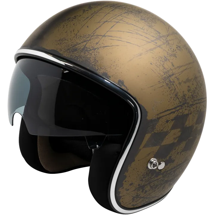 Jethelm iXS77 2.5 gold matt-schwarz