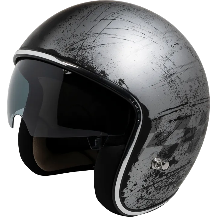 Casque jet iXS77 2.5 argent mat-noir