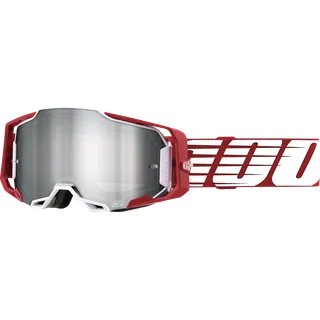 Armega Goggle Oversized Deep Red - Mirror Silver