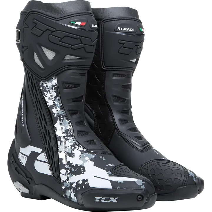 Stiefel RT-Race NBGR schwarz-weiss-grau