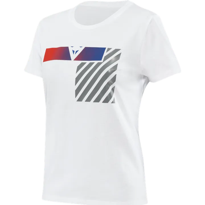 Damen T-Shirt ILLUSION weiss-grau-rot