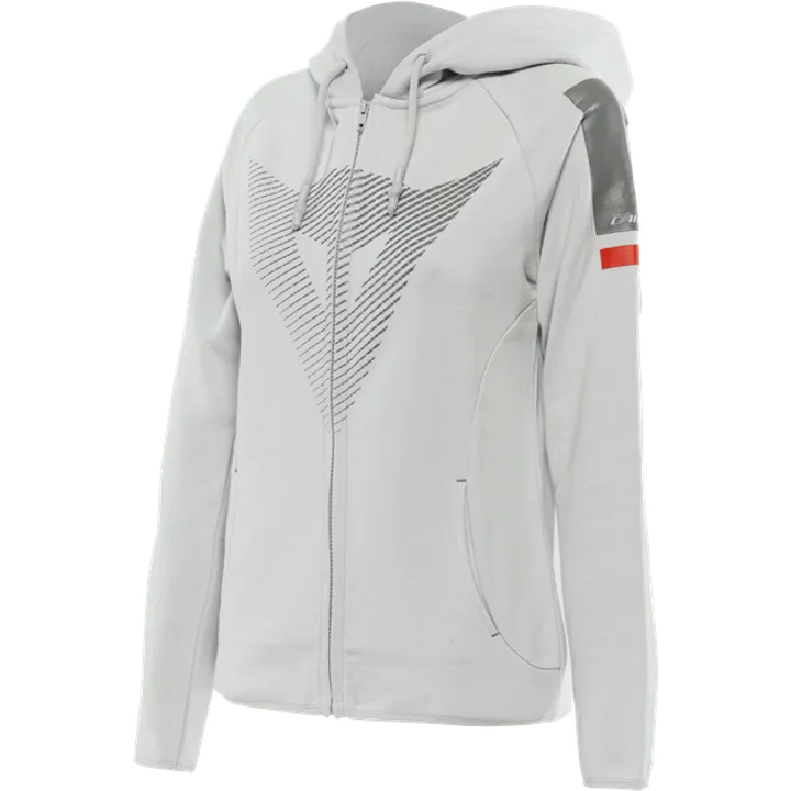 Femmes Hoodie FADE gris clair-gris foncé-rouge