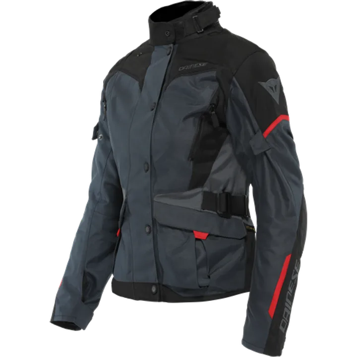 Femmes Veste D-DRY TEMPEST ébène-noir-rouge