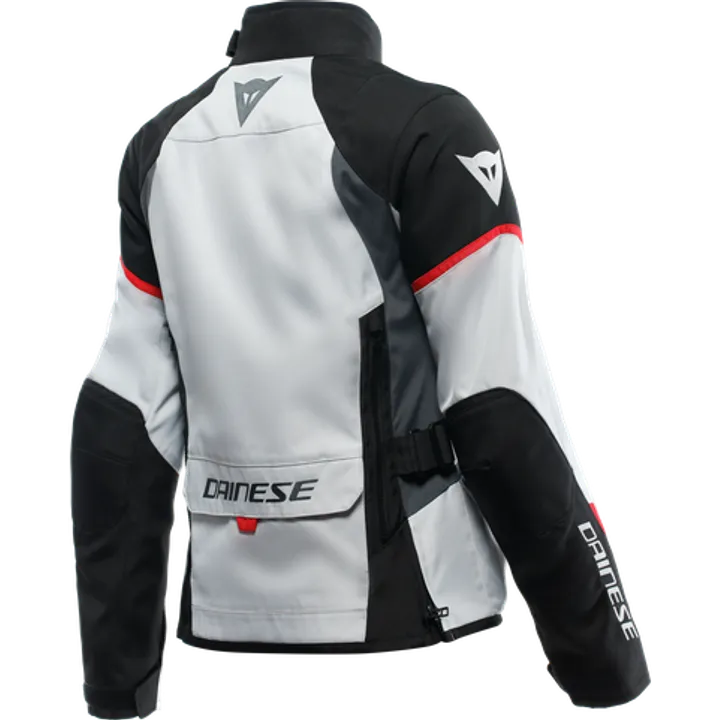 Femmes Veste D-DRY TEMPEST gris-noir-rouge
