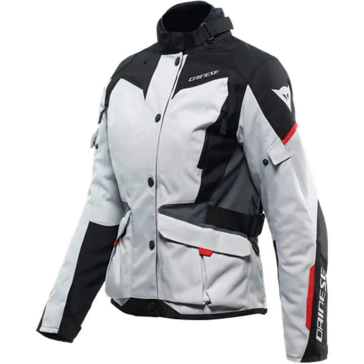 Femmes Veste D-DRY TEMPEST gris-noir-rouge