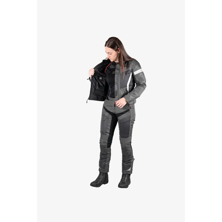 Sport Damen Jacke Trigonis-Air dunkelgrau-grau-weiss