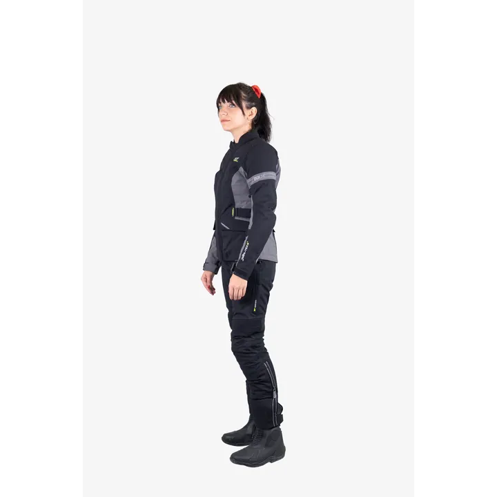 Jacke Damen Tour Jacke Laminat-ST-Plus schwarz-grau