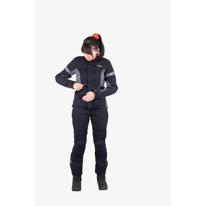 Jacke Damen Tour Jacke Laminat-ST-Plus schwarz-grau