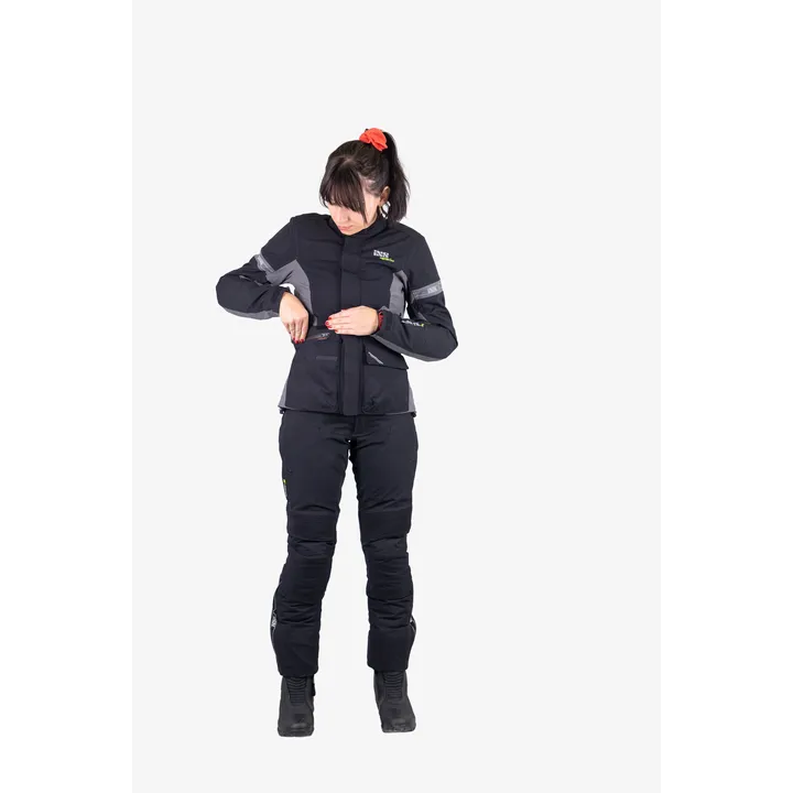 Jacke Damen Tour Jacke Laminat-ST-Plus schwarz-grau