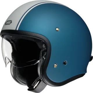 Casque Jet J-O Carburettor TC-2 mat-bleu-gris