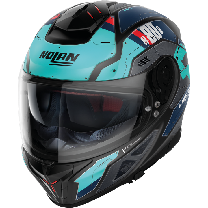 Integralhelm N80-8 Starscream N-Com #37 matt-türkis-schwarz