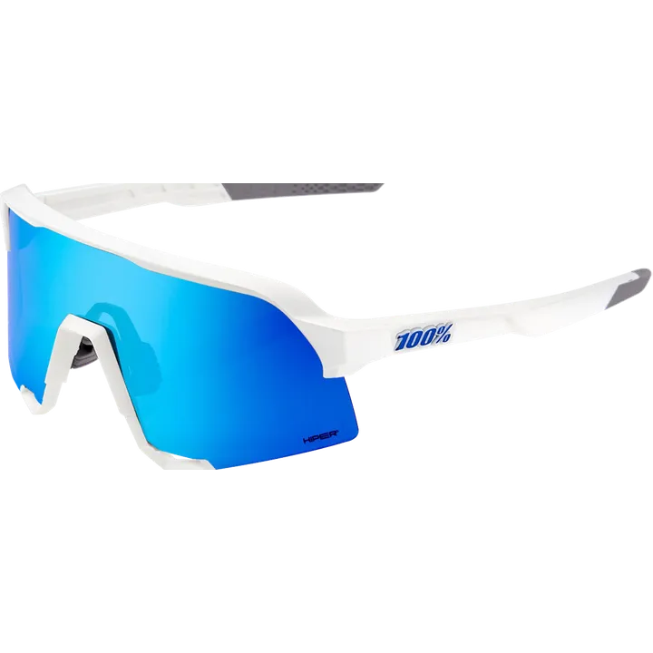 Lunettes S3 Matte White-HiPER Blue Multilayer Mirror Lens