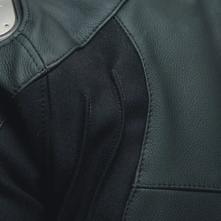 Lederjacke Sportiva schwarz matt-schwarz
