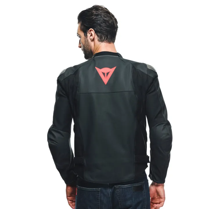 Lederjacke Sportiva schwarz matt-schwarz