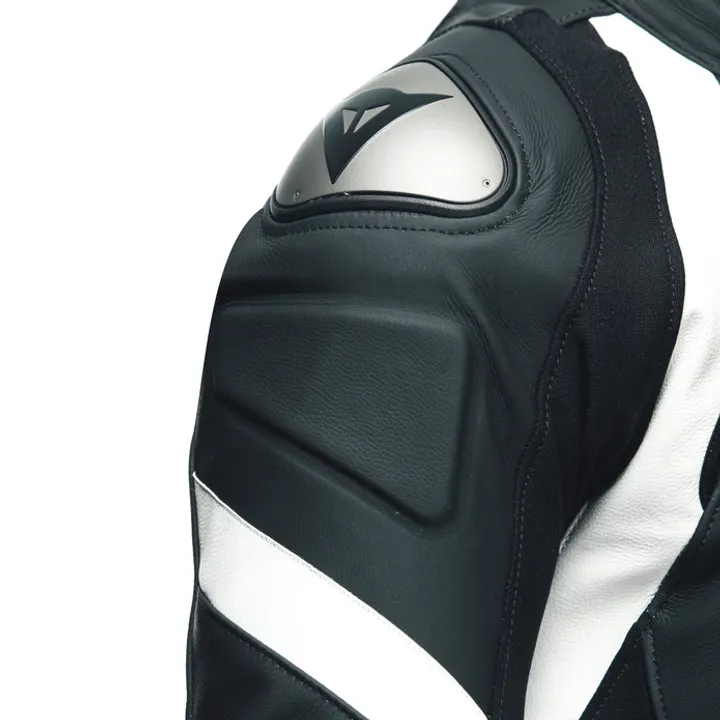 Combinaison en cuir 2 pcs Avro 4 noir mat-blanc