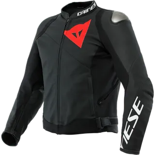 Lederjacke Sportiva schwarz matt-schwarz