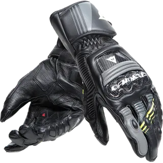 Gants en cuir Druid 4 noir-gris-fluo jaune