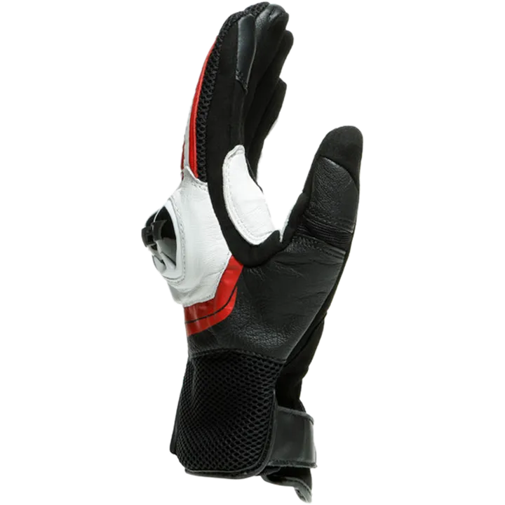 Gants en cuir Mig 3 Unisex noir-blanc-rouge
