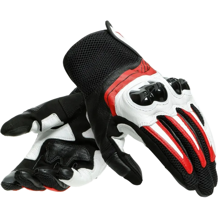 Gants en cuir Mig 3 Unisex noir-blanc-rouge
