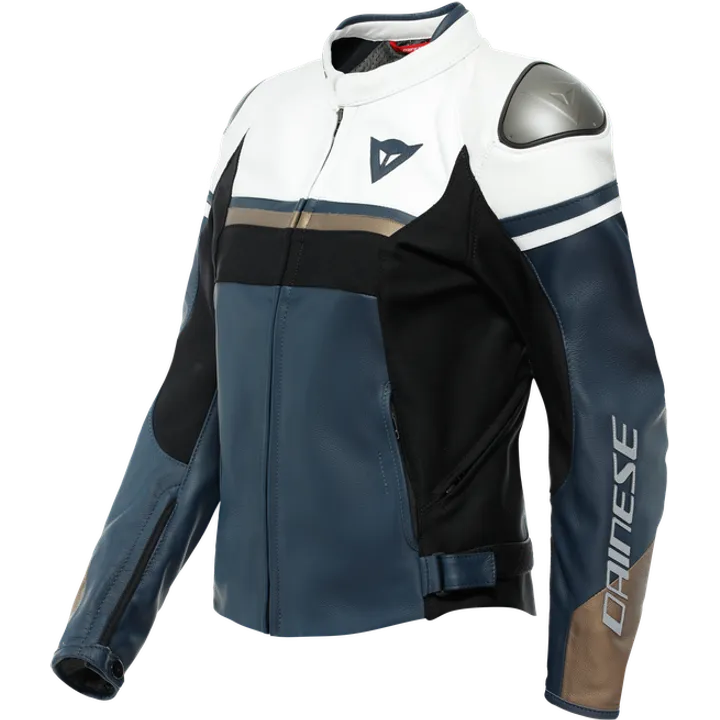 Femmes Veste en cuir Rapida noir-blanc-bronze