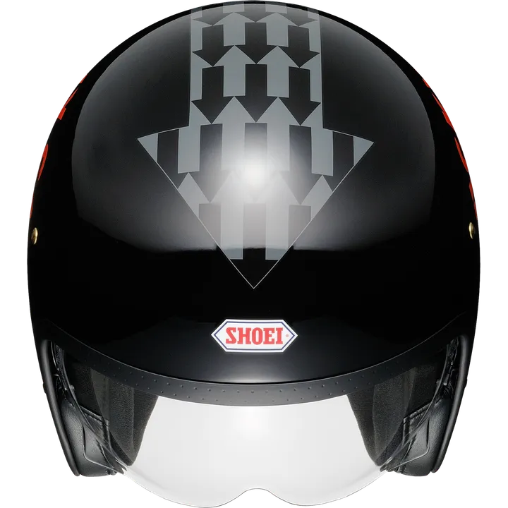 Casque jet J-O The Lucky Cat Garage TC-5 noir-gris-rouge