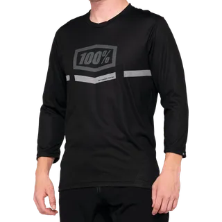 Maillot Airmatic 3/4 noir/rouge