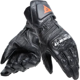 Lederhandschuhe Carbon 4 Lang schwarz-fluo rot-weiss