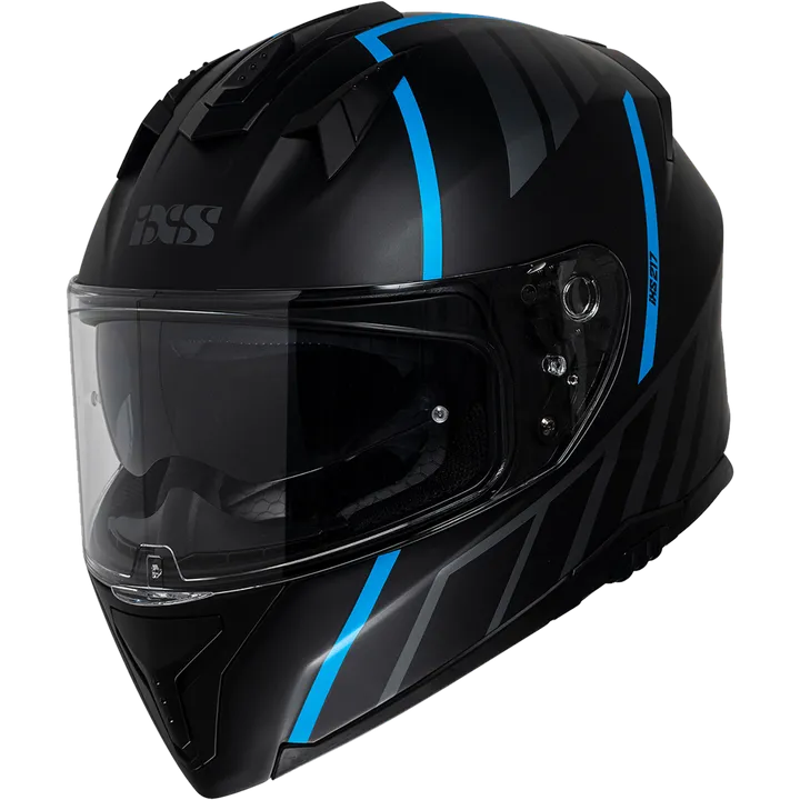 Integralhelm iXS217 2.0 matt schwarz-türkis