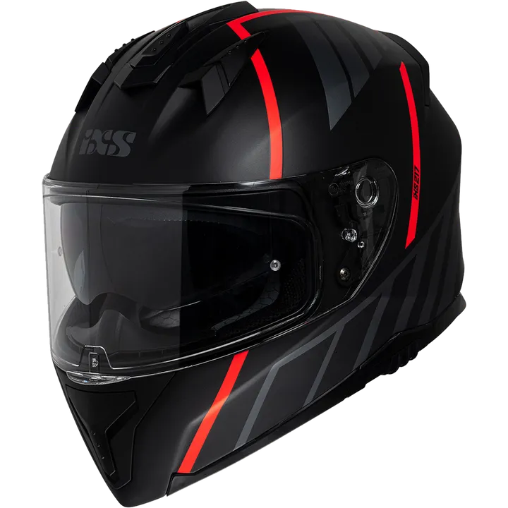 Casque intègrale iXS217 2.0 noir mat-rouge