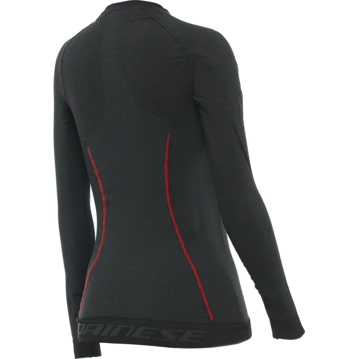 Femmes Maillot fonctionnel LS Thermo noir-rouge