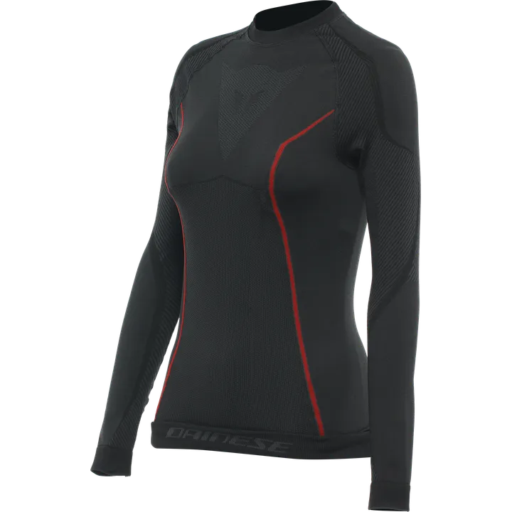 Femmes Maillot fonctionnel LS Thermo noir-rouge