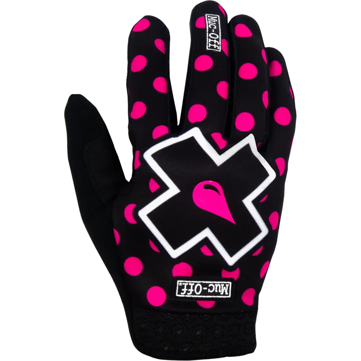 MTB Rider Gloves pink-polka