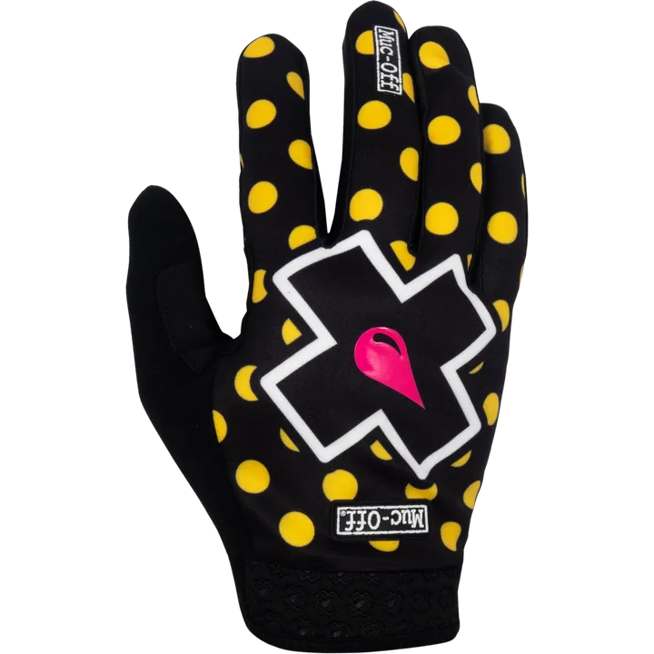 MTB Rider Gloves Yellow-Polka