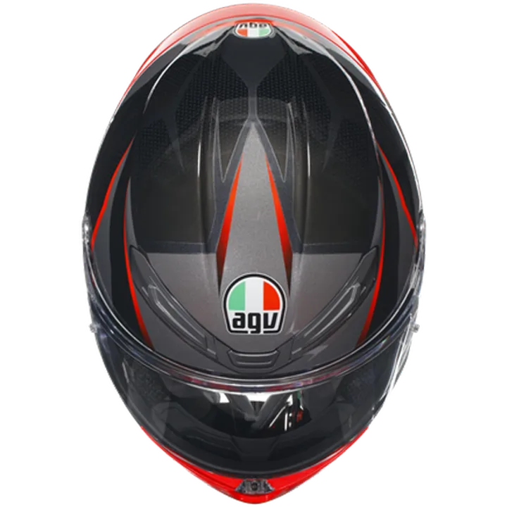 Integralhelm K6 S Multi Slashcut schwarz-grau-rot