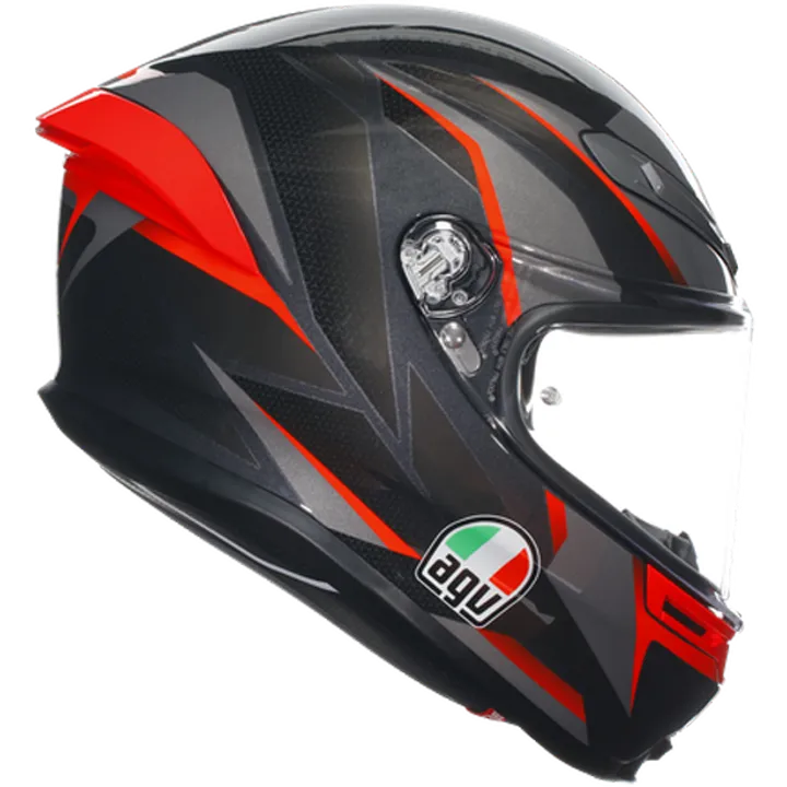 Integralhelm K6 S Multi Slashcut schwarz-grau-rot