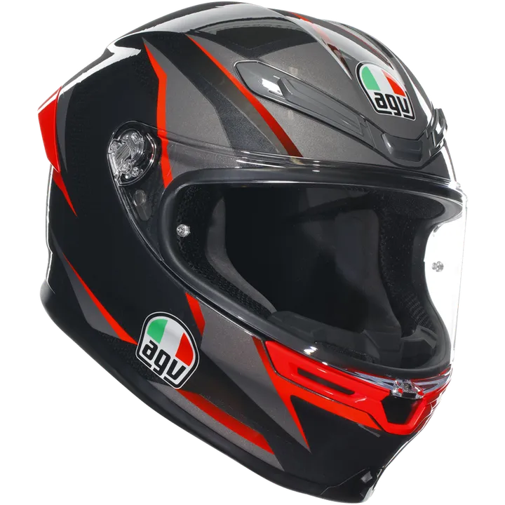 Casque intégral K6 S Multi Slashcut noir-gris-rouge