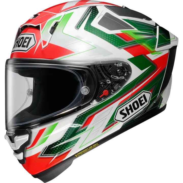 Integralhelm X-Spirit Pro Escalate TC-4 weiss-grün-rot