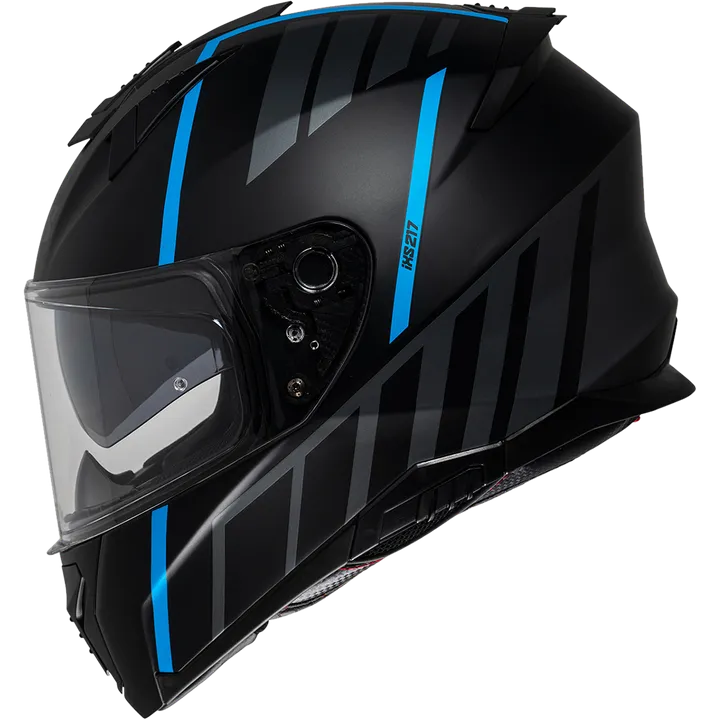 Integralhelm iXS217 2.0 matt schwarz-türkis