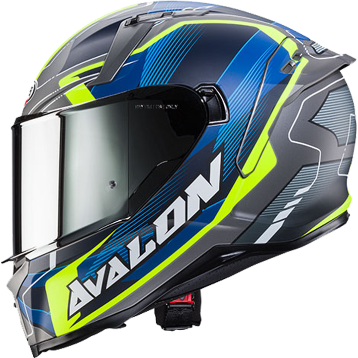Integralhelm Avalon X Optic matt schwarz-grau-rot