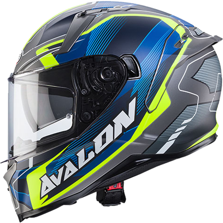 Integralhelm Avalon X Optic matt schwarz-grau-rot