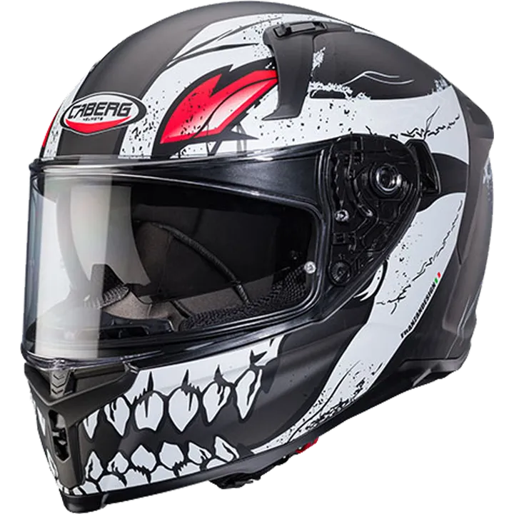 Integralhelm Avalon X Punk matt schwarz-weiss-rot