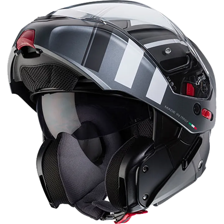 Klapphelm Horus X Road matt schwarz-anthrazit-weiss