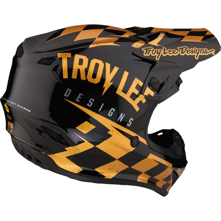 SE4 Polyacrylite Helmet Mips - Race Shop gold-schwarz