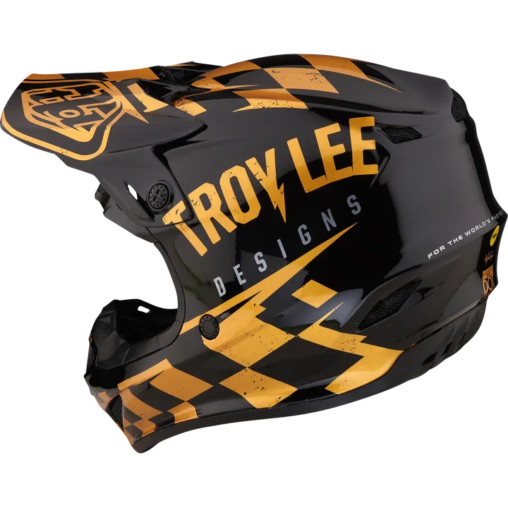 SE4 Polyacrylite Helmet Mips - Race Shop gold-schwarz