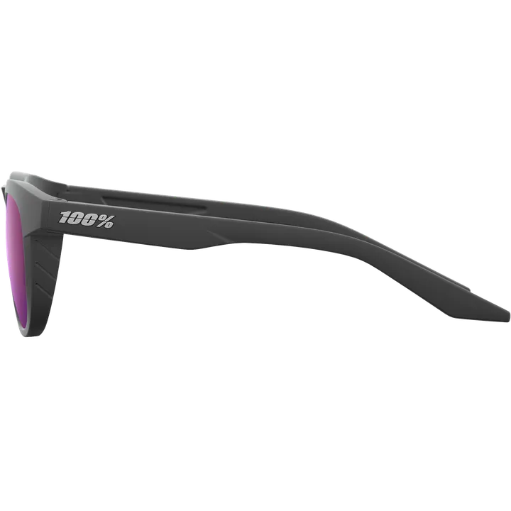 Lunettes Slent Matte Black Purple Multilayer Mirror Lens
