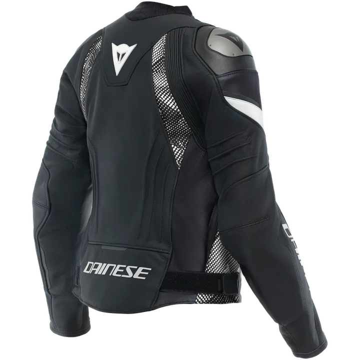 Damen Lederjacke Avro 5 schwarz-schwarz-weiss