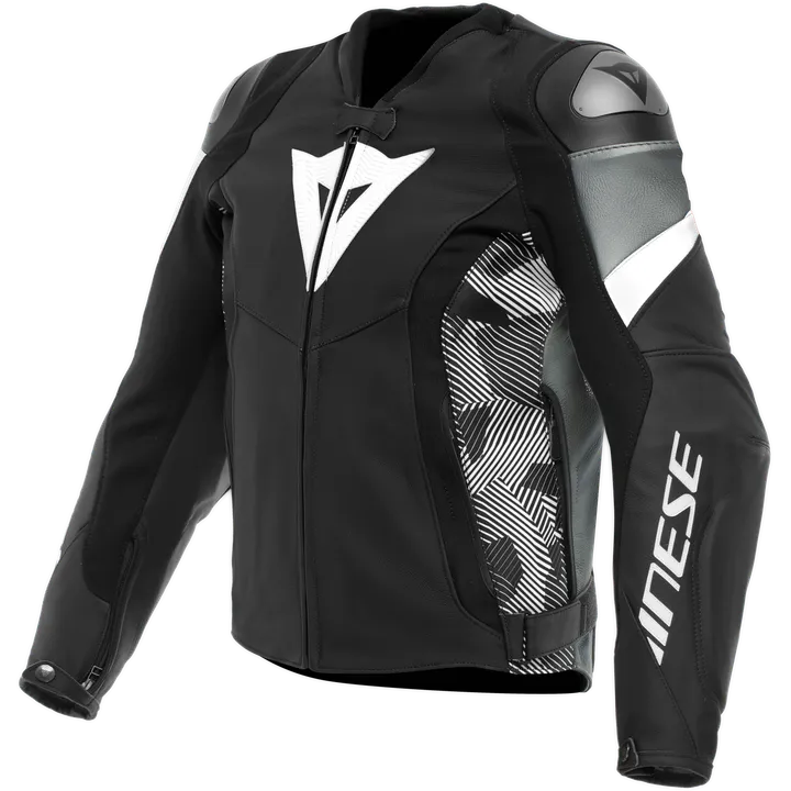 Veste En Cuir Avro 5 noir-blanc-anthracite 