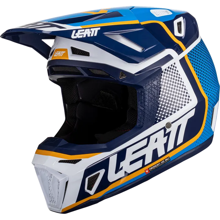 Helmet Kit Moto 8.5 V24 Ink blue-white-orange