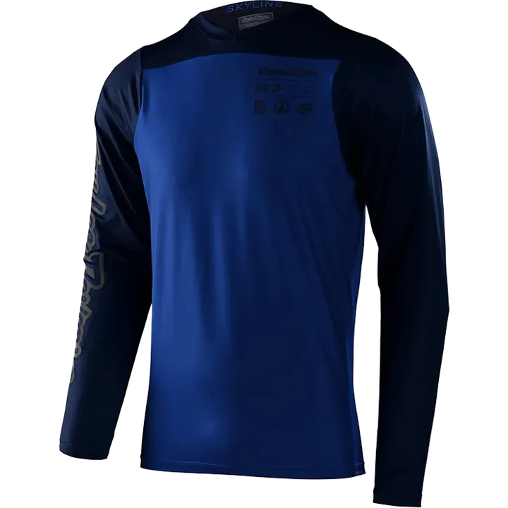 Skyline LS Chill Jersey - Mono True Blue