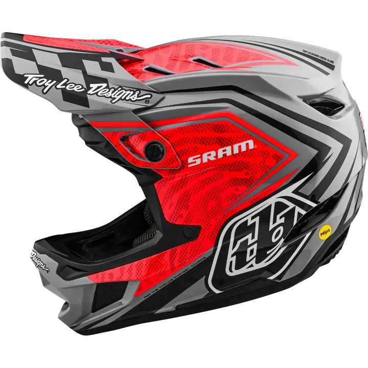 D4 Carbon Helmet - SRAM rouge-noir